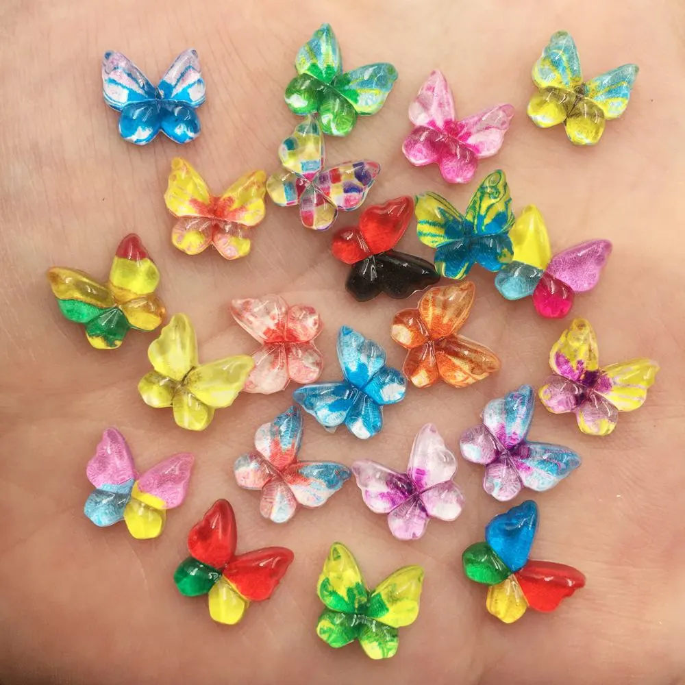 Glitter Powder Resin - Mini mariposa Kawaii de 10mm con