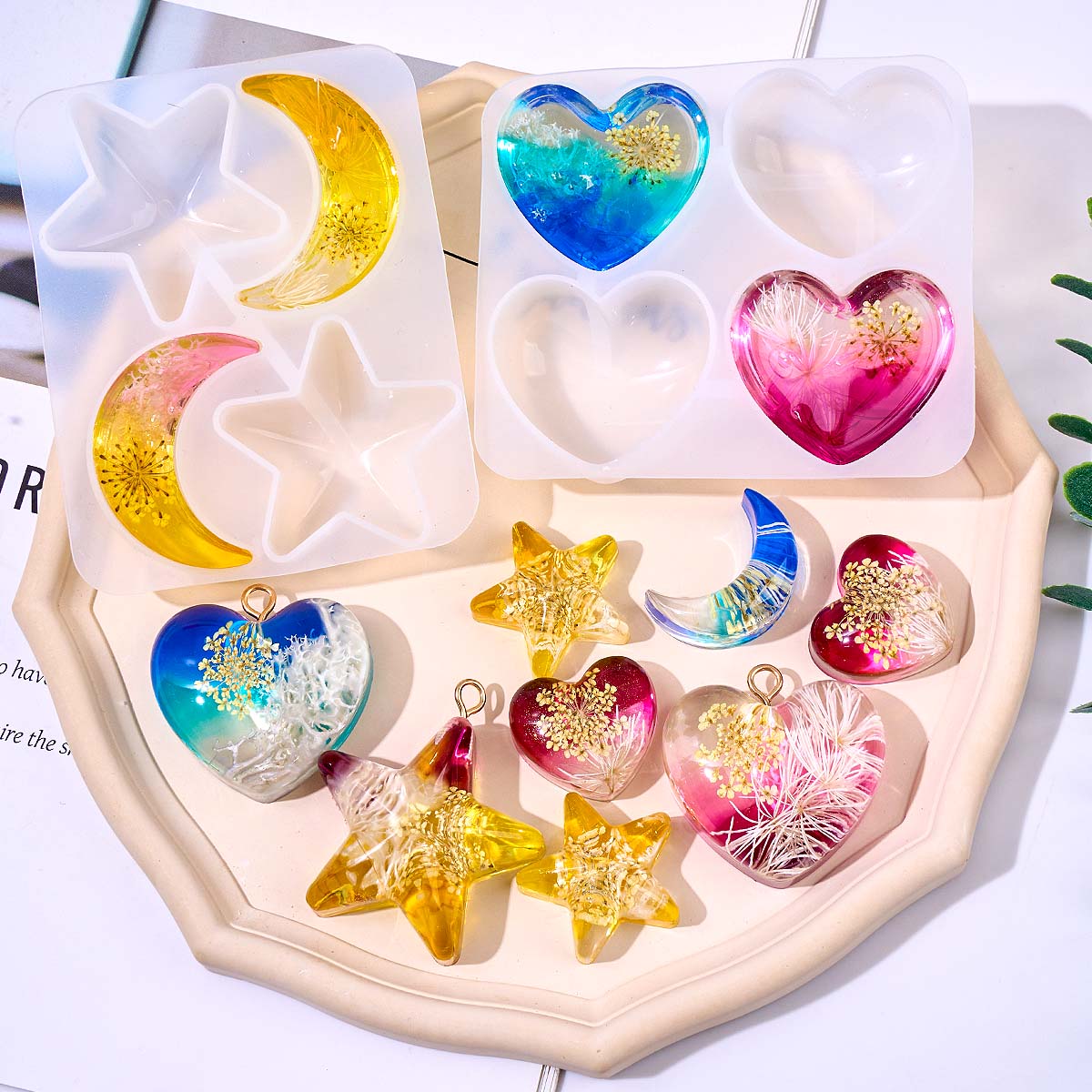 Resin Art Mould - Molde de silicona con forma de
