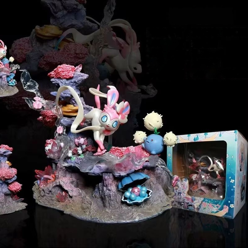 Resin Art Anime - Figura GK de Sylveon, Shroomish y