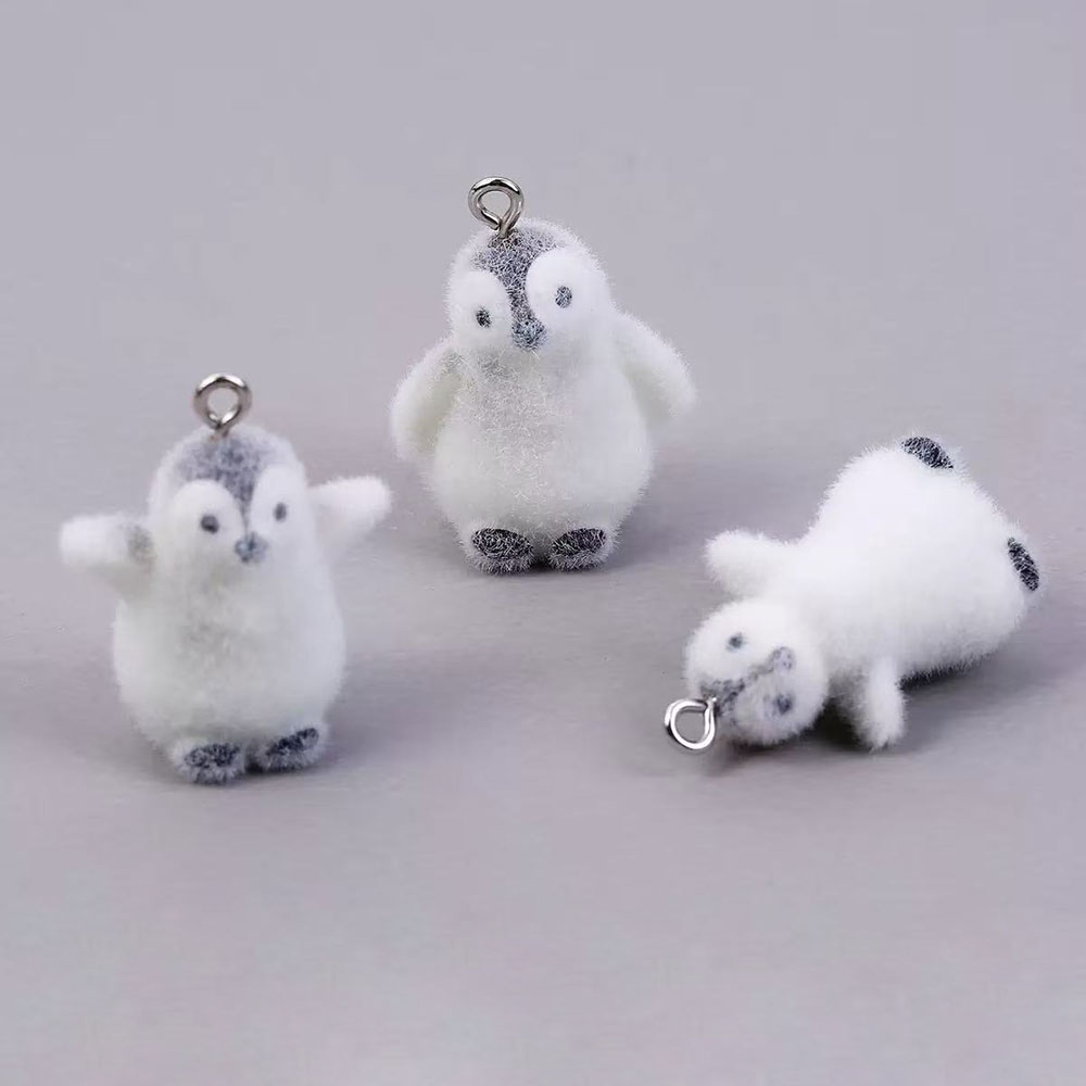 Resin Art Materials Kit - 5 uds flocado pequeño pingüino resina