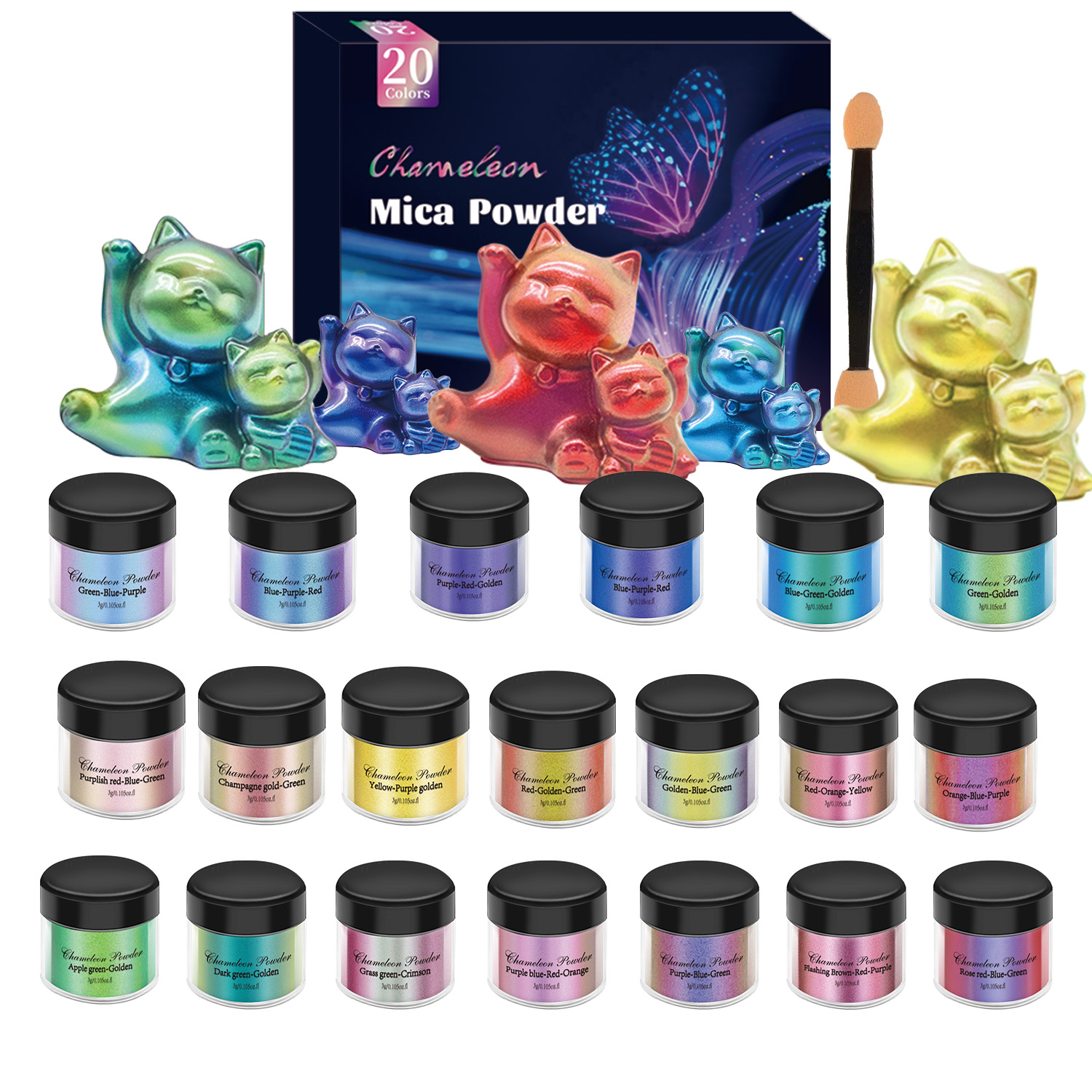 Juego de 10/20 Pigmentos Camal - Glitter Powder Resin reseña y precio