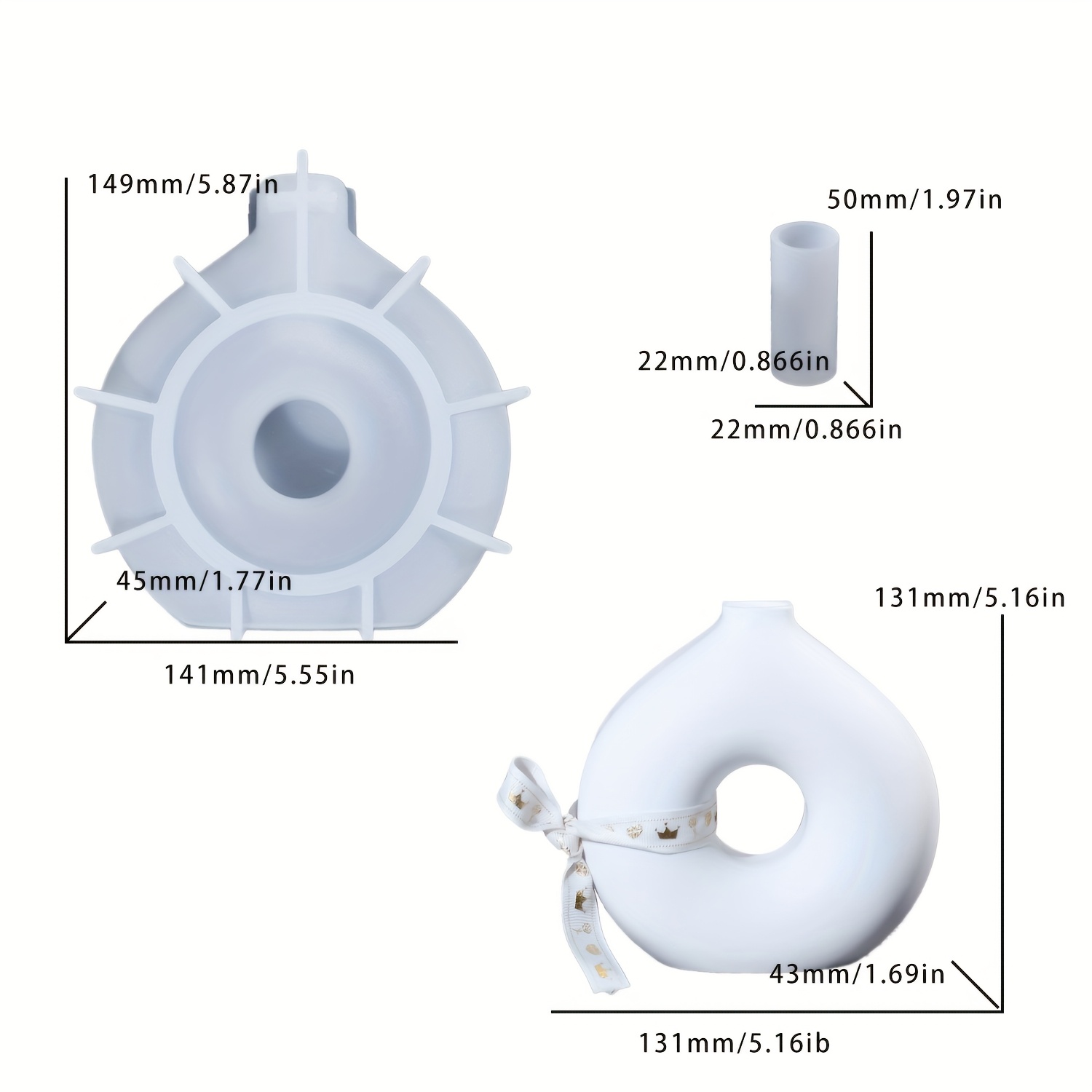 1 molde de silicona para jarró - Resin Art Mould reseña y precio