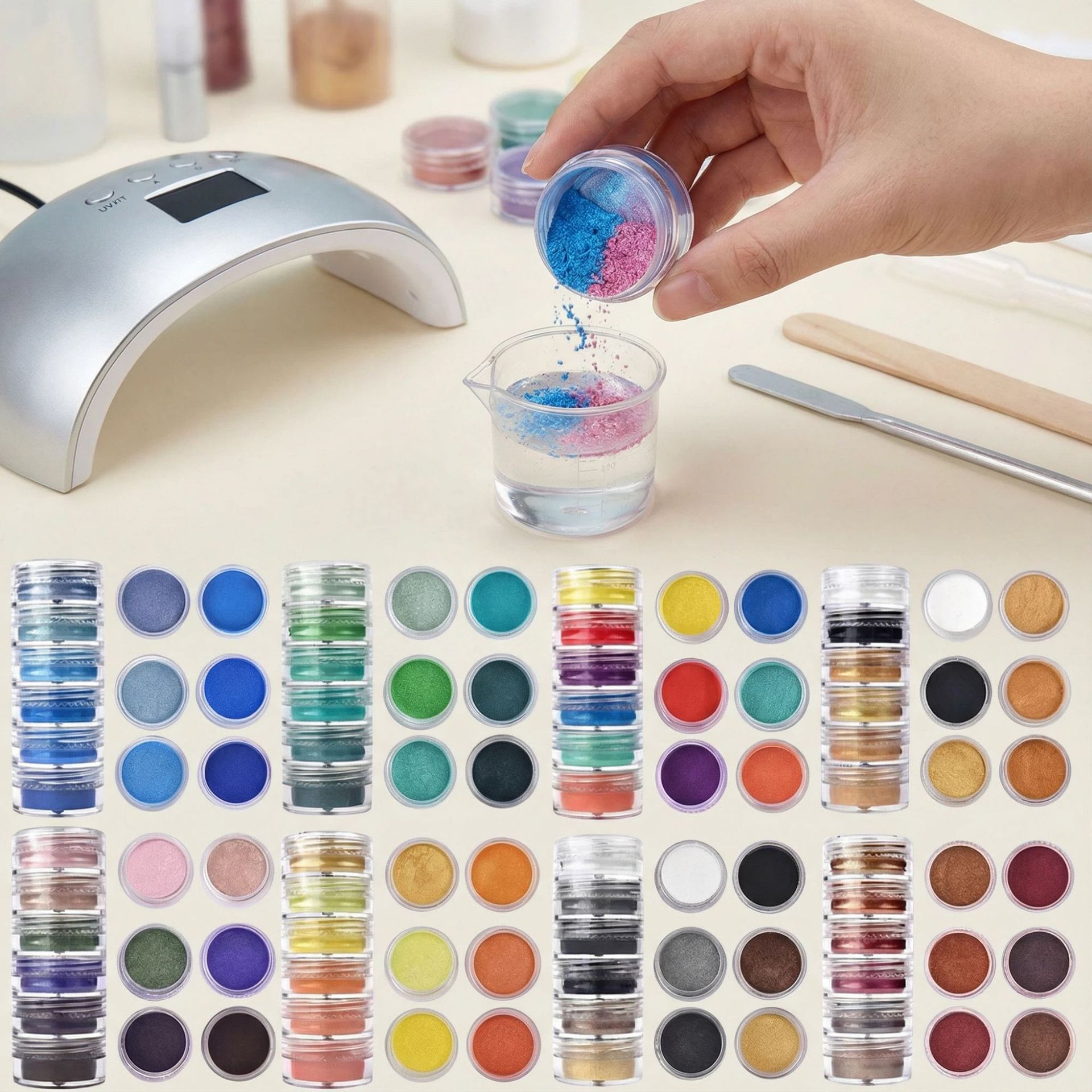 Polvo de Mica Perlada con Bril - Glitter Powder Resin reseña y precio