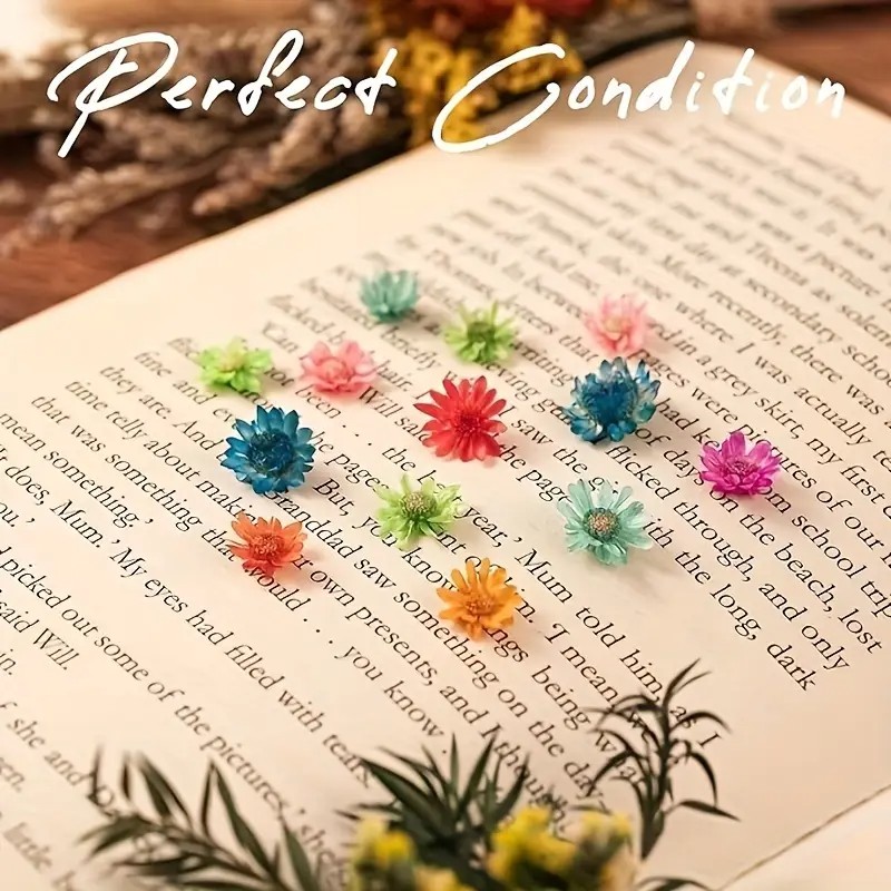Mezcla clásica de flores artif - Resin Art Earrings Design reseña y precio