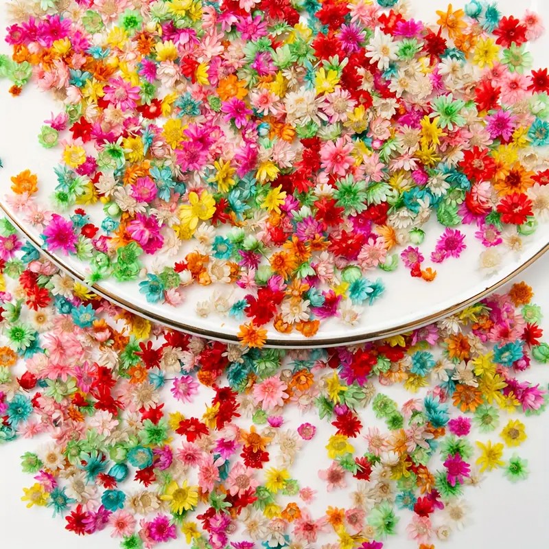 Mezcla clásica de flores artif - Resin Art Earrings Design reseña y precio