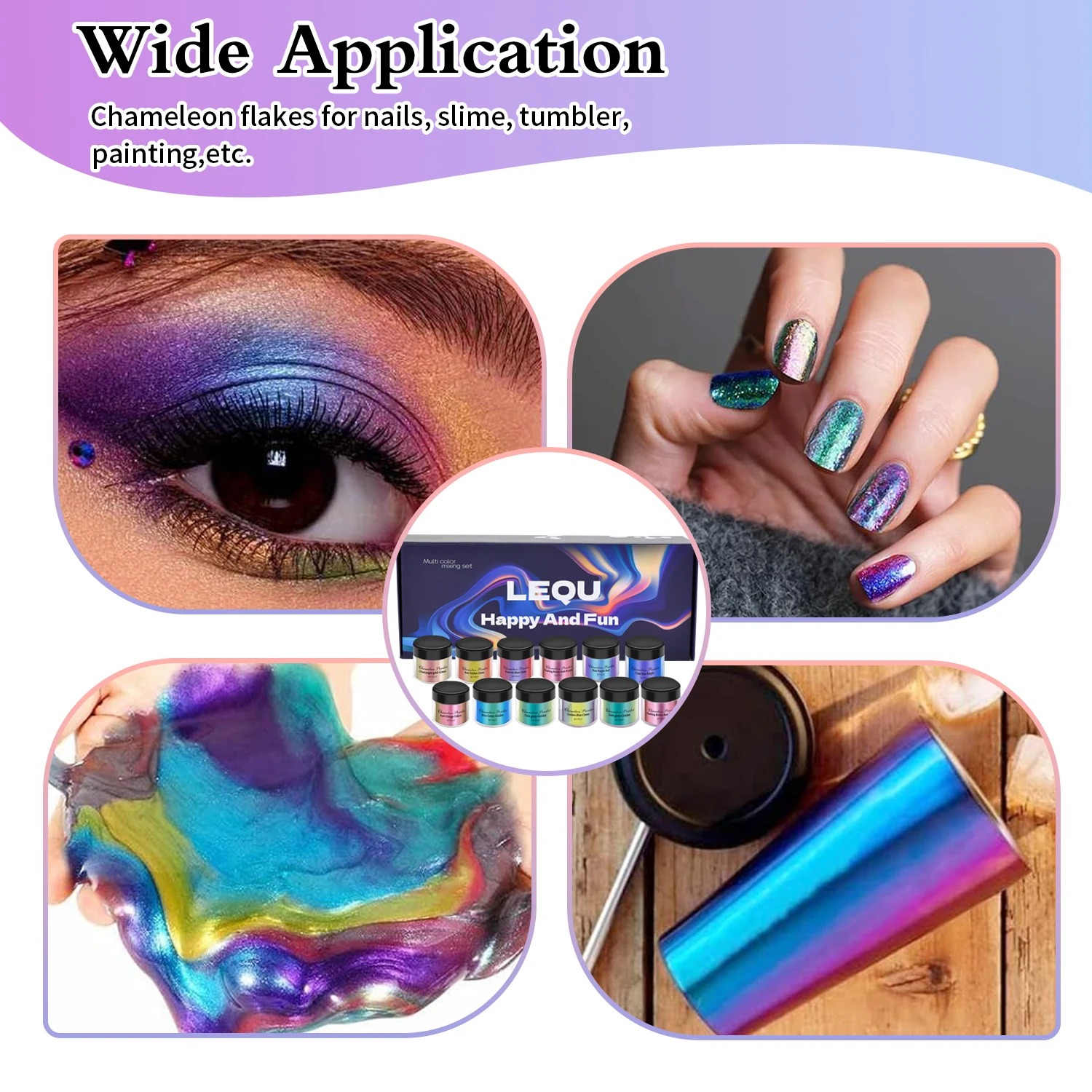 Un conjunto de pigmentos en po - Glitter Powder Resin reseña y precio