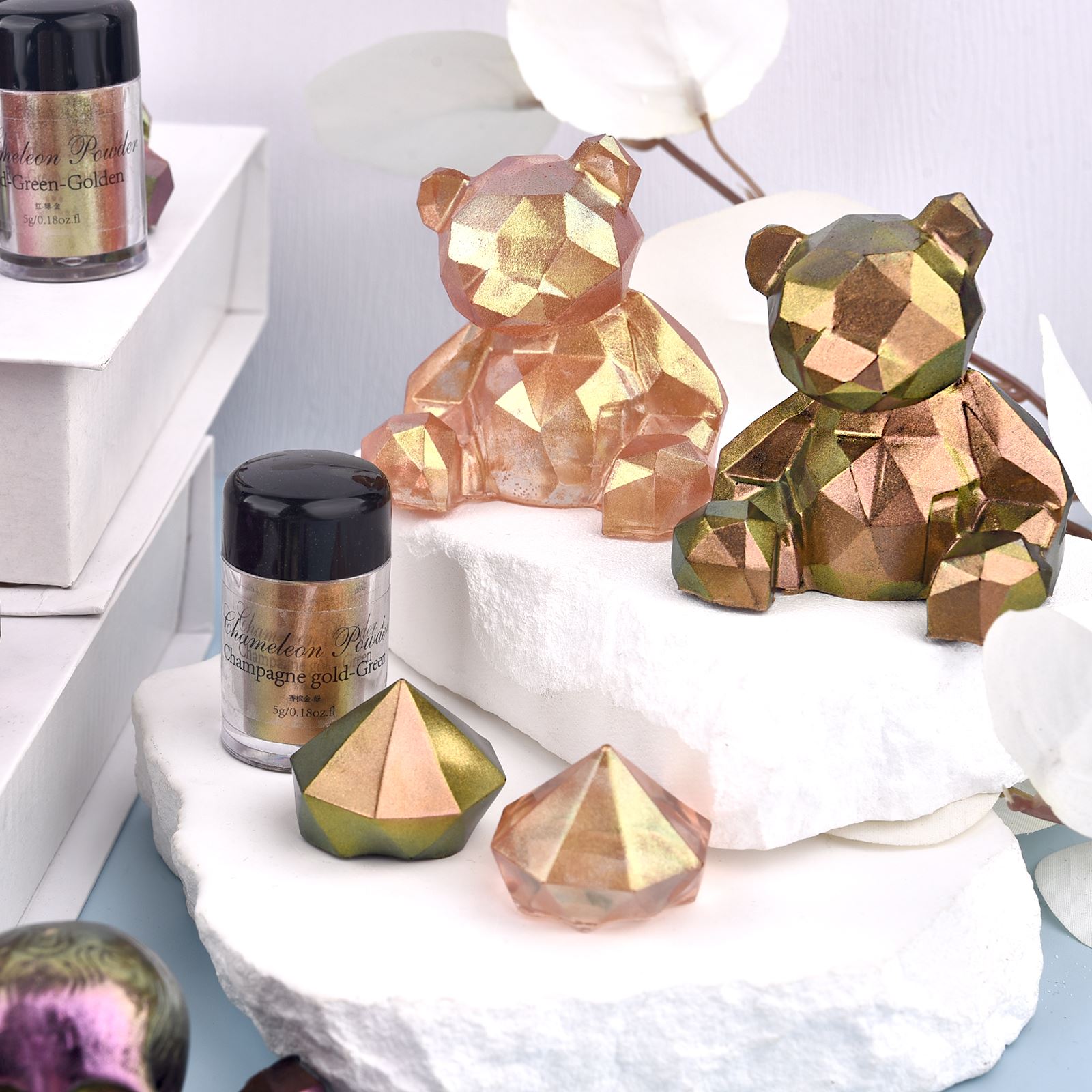 Pigmento de resina camaleón Es - Glitter Powder Resin reseña y precio