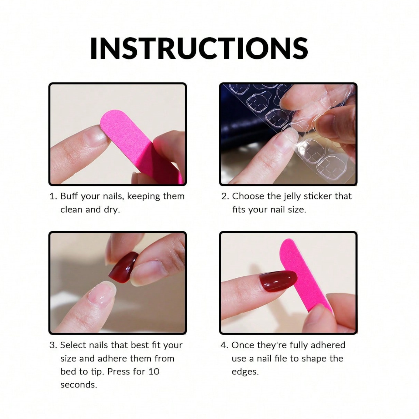10 Uñas Postizas Cortas Cuadra - Glitter Powder Resin reseña y precio